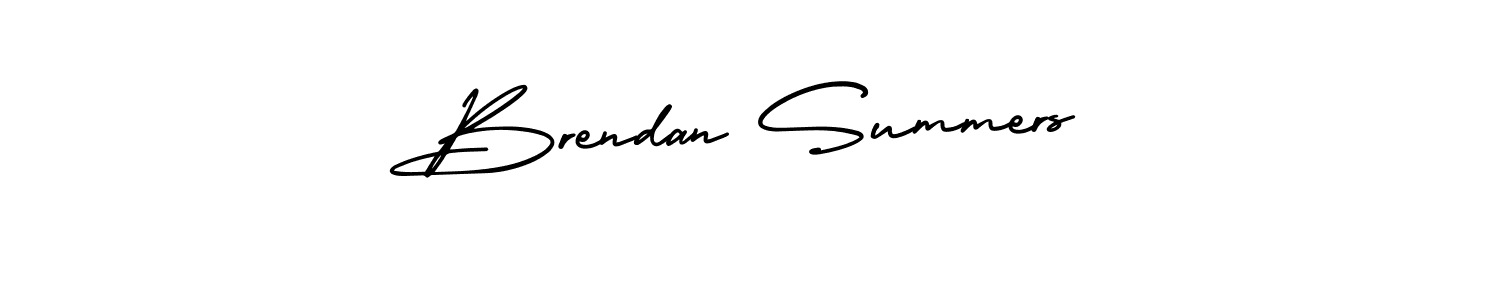 Make a beautiful signature design for name Brendan Summers. With this signature (AmerikaSignatureDemo-Regular) style, you can create a handwritten signature for free. Brendan Summers signature style 3 images and pictures png