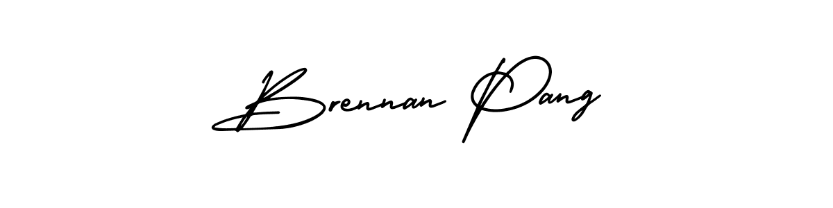 It looks lik you need a new signature style for name Brennan Pang. Design unique handwritten (AmerikaSignatureDemo-Regular) signature with our free signature maker in just a few clicks. Brennan Pang signature style 3 images and pictures png