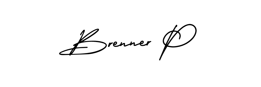 Use a signature maker to create a handwritten signature online. With this signature software, you can design (AmerikaSignatureDemo-Regular) your own signature for name Brenner P. Brenner P signature style 3 images and pictures png