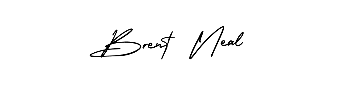 How to make Brent  Neal name signature. Use AmerikaSignatureDemo-Regular style for creating short signs online. This is the latest handwritten sign. Brent  Neal signature style 3 images and pictures png