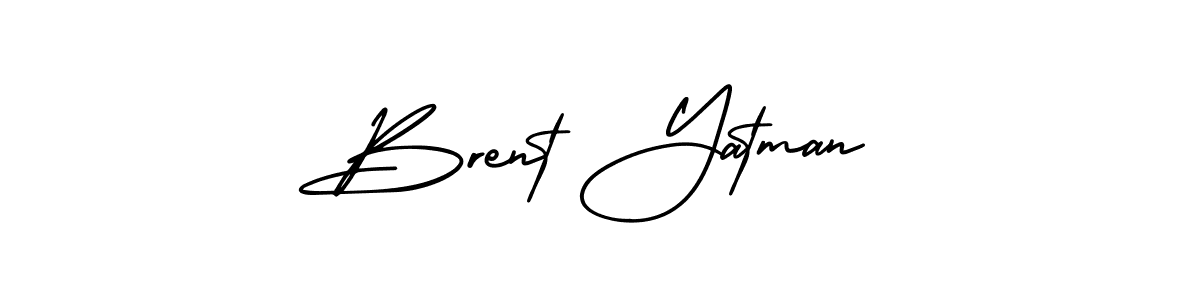 AmerikaSignatureDemo-Regular is a professional signature style that is perfect for those who want to add a touch of class to their signature. It is also a great choice for those who want to make their signature more unique. Get Brent Yatman name to fancy signature for free. Brent Yatman signature style 3 images and pictures png