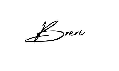 How to make Breri name signature. Use AmerikaSignatureDemo-Regular style for creating short signs online. This is the latest handwritten sign. Breri signature style 3 images and pictures png