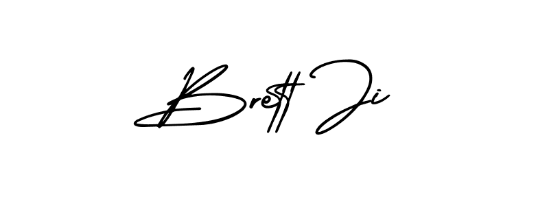 AmerikaSignatureDemo-Regular is a professional signature style that is perfect for those who want to add a touch of class to their signature. It is also a great choice for those who want to make their signature more unique. Get Brett Ji name to fancy signature for free. Brett Ji signature style 3 images and pictures png