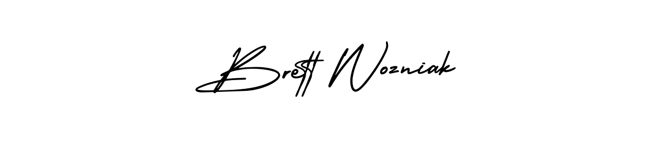 Create a beautiful signature design for name Brett Wozniak. With this signature (AmerikaSignatureDemo-Regular) fonts, you can make a handwritten signature for free. Brett Wozniak signature style 3 images and pictures png