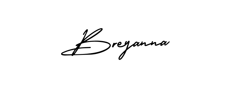 It looks lik you need a new signature style for name Breyanna. Design unique handwritten (AmerikaSignatureDemo-Regular) signature with our free signature maker in just a few clicks. Breyanna signature style 3 images and pictures png
