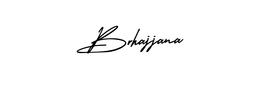 How to make Brhajjana name signature. Use AmerikaSignatureDemo-Regular style for creating short signs online. This is the latest handwritten sign. Brhajjana signature style 3 images and pictures png