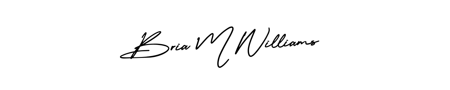 Design your own signature with our free online signature maker. With this signature software, you can create a handwritten (AmerikaSignatureDemo-Regular) signature for name Bria M Williams. Bria M Williams signature style 3 images and pictures png