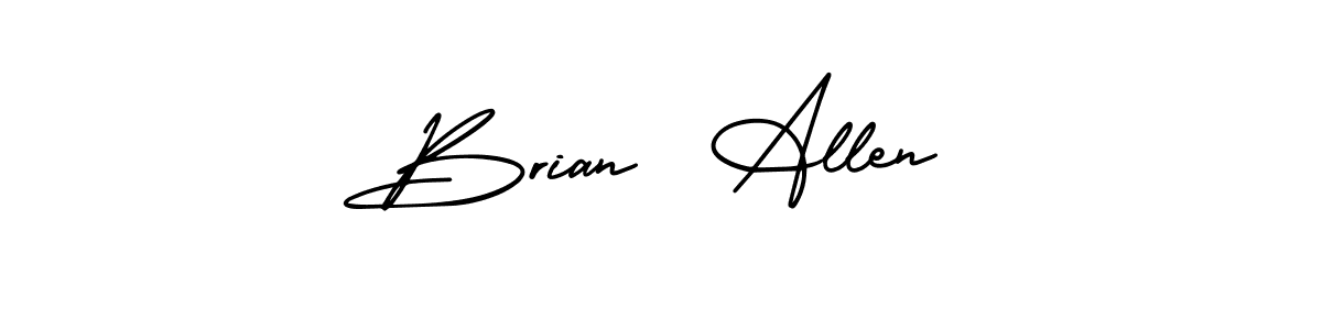 This is the best signature style for the Brian  Allen name. Also you like these signature font (AmerikaSignatureDemo-Regular). Mix name signature. Brian  Allen signature style 3 images and pictures png