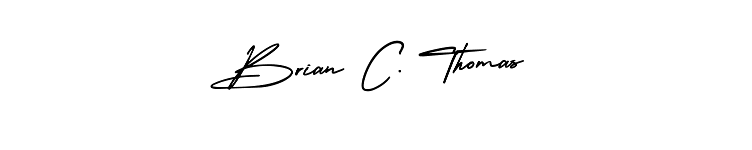 How to make Brian C. Thomas name signature. Use AmerikaSignatureDemo-Regular style for creating short signs online. This is the latest handwritten sign. Brian C. Thomas signature style 3 images and pictures png