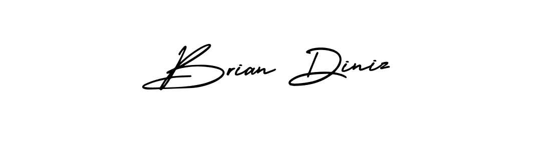 How to make Brian Diniz name signature. Use AmerikaSignatureDemo-Regular style for creating short signs online. This is the latest handwritten sign. Brian Diniz signature style 3 images and pictures png