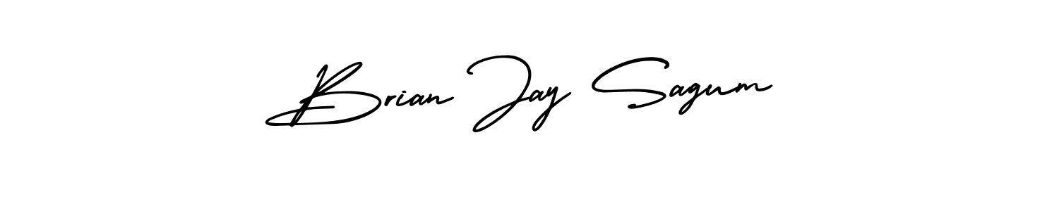 Brian Jay Sagum stylish signature style. Best Handwritten Sign (AmerikaSignatureDemo-Regular) for my name. Handwritten Signature Collection Ideas for my name Brian Jay Sagum. Brian Jay Sagum signature style 3 images and pictures png