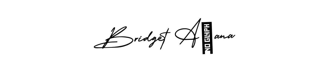 Bridget Añana stylish signature style. Best Handwritten Sign (AmerikaSignatureDemo-Regular) for my name. Handwritten Signature Collection Ideas for my name Bridget Añana. Bridget Añana signature style 3 images and pictures png