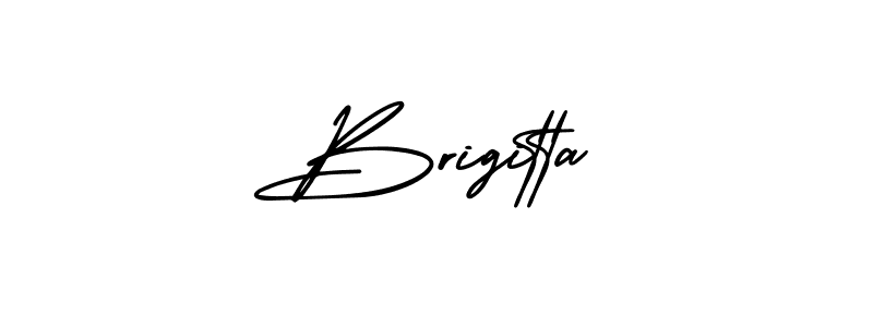 Brigitta stylish signature style. Best Handwritten Sign (AmerikaSignatureDemo-Regular) for my name. Handwritten Signature Collection Ideas for my name Brigitta. Brigitta signature style 3 images and pictures png