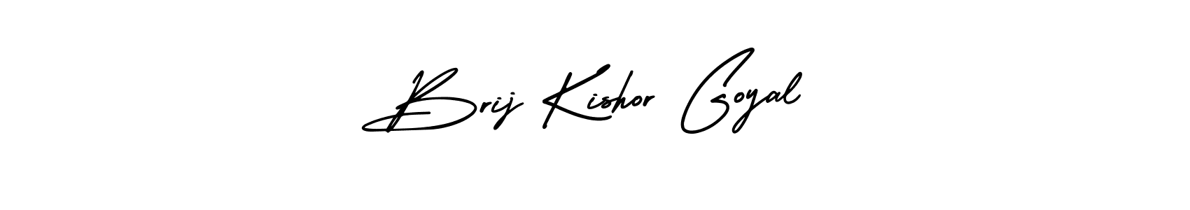 if you are searching for the best signature style for your name Brij Kishor Goyal. so please give up your signature search. here we have designed multiple signature styles  using AmerikaSignatureDemo-Regular. Brij Kishor Goyal signature style 3 images and pictures png