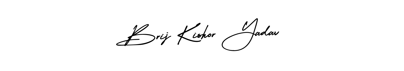 Create a beautiful signature design for name Brij Kishor Yadav. With this signature (AmerikaSignatureDemo-Regular) fonts, you can make a handwritten signature for free. Brij Kishor Yadav signature style 3 images and pictures png