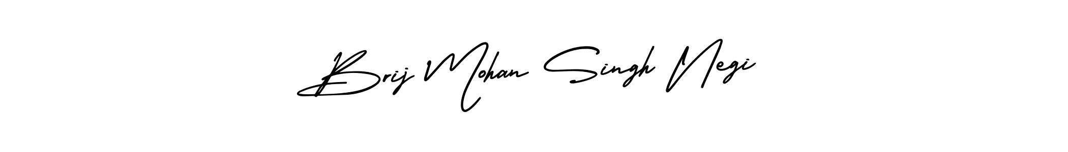 How to make Brij Mohan Singh Negi name signature. Use AmerikaSignatureDemo-Regular style for creating short signs online. This is the latest handwritten sign. Brij Mohan Singh Negi signature style 3 images and pictures png