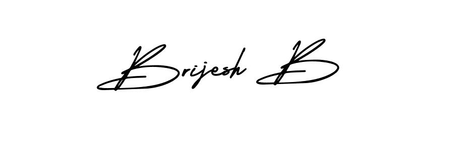 Use a signature maker to create a handwritten signature online. With this signature software, you can design (AmerikaSignatureDemo-Regular) your own signature for name Brijesh B. Brijesh B signature style 3 images and pictures png