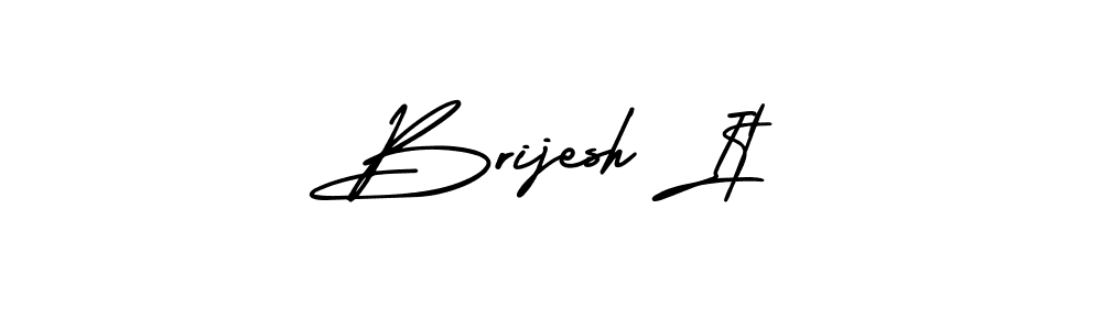 Similarly AmerikaSignatureDemo-Regular is the best handwritten signature design. Signature creator online .You can use it as an online autograph creator for name Brijesh It. Brijesh It signature style 3 images and pictures png