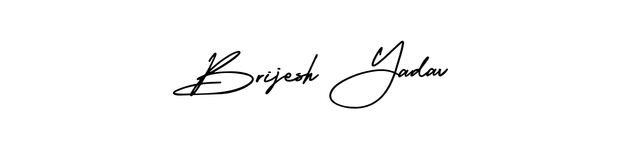 How to make Brijesh Yadav name signature. Use AmerikaSignatureDemo-Regular style for creating short signs online. This is the latest handwritten sign. Brijesh Yadav signature style 3 images and pictures png