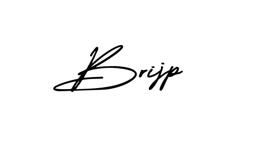 How to make Brijp name signature. Use AmerikaSignatureDemo-Regular style for creating short signs online. This is the latest handwritten sign. Brijp signature style 3 images and pictures png