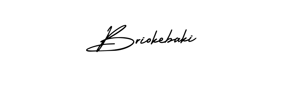 How to Draw Briokebaki signature style? AmerikaSignatureDemo-Regular is a latest design signature styles for name Briokebaki. Briokebaki signature style 3 images and pictures png