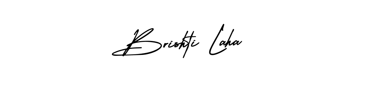 Also we have Brishti Laha name is the best signature style. Create professional handwritten signature collection using AmerikaSignatureDemo-Regular autograph style. Brishti Laha signature style 3 images and pictures png