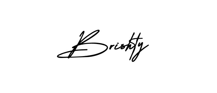 Make a beautiful signature design for name Brishty. With this signature (AmerikaSignatureDemo-Regular) style, you can create a handwritten signature for free. Brishty signature style 3 images and pictures png