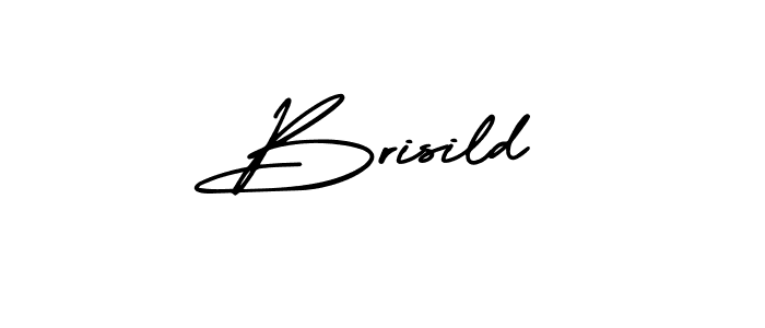 How to make Brisild name signature. Use AmerikaSignatureDemo-Regular style for creating short signs online. This is the latest handwritten sign. Brisild signature style 3 images and pictures png