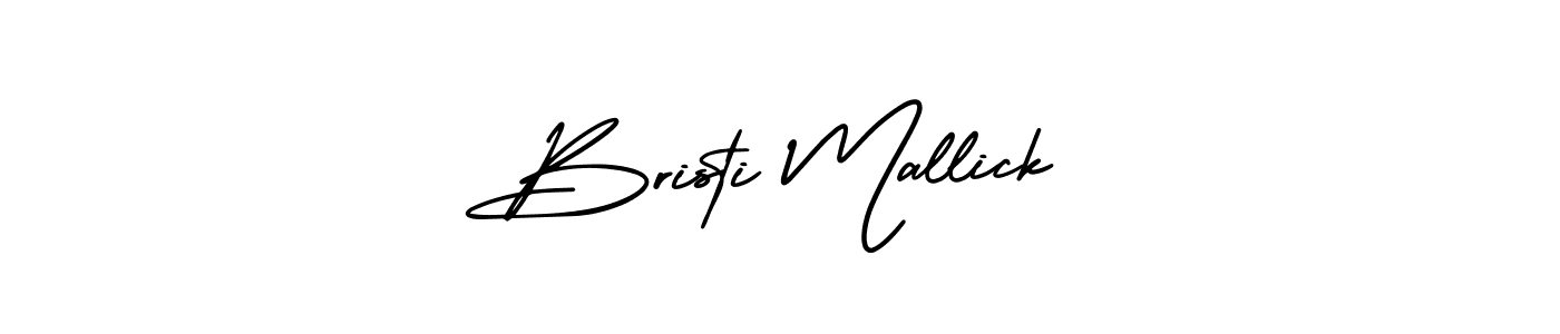 Create a beautiful signature design for name Bristi Mallick. With this signature (AmerikaSignatureDemo-Regular) fonts, you can make a handwritten signature for free. Bristi Mallick signature style 3 images and pictures png