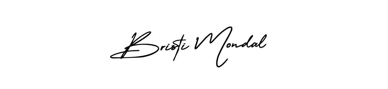 Create a beautiful signature design for name Bristi Mondal. With this signature (AmerikaSignatureDemo-Regular) fonts, you can make a handwritten signature for free. Bristi Mondal signature style 3 images and pictures png