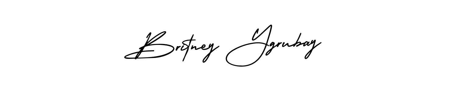 Create a beautiful signature design for name Britney Ygrubay. With this signature (AmerikaSignatureDemo-Regular) fonts, you can make a handwritten signature for free. Britney Ygrubay signature style 3 images and pictures png