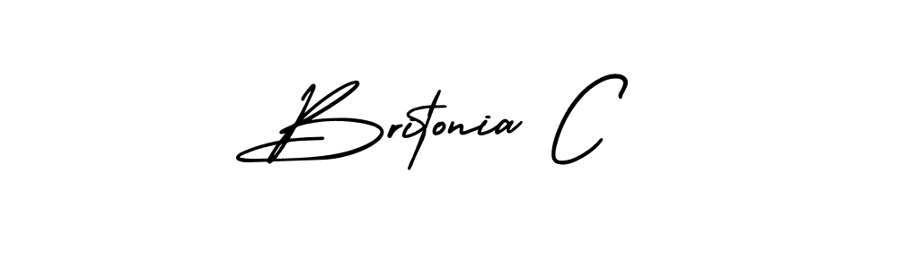 Also You can easily find your signature by using the search form. We will create Britonia C name handwritten signature images for you free of cost using AmerikaSignatureDemo-Regular sign style. Britonia C signature style 3 images and pictures png