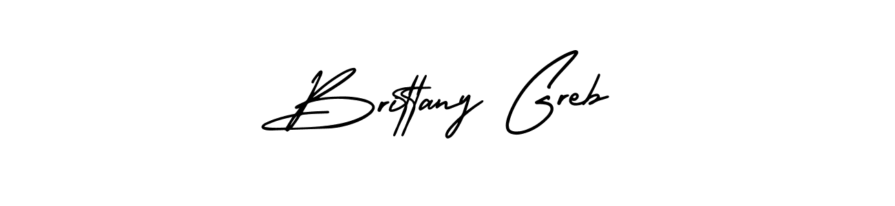 Make a beautiful signature design for name Brittany Greb. With this signature (AmerikaSignatureDemo-Regular) style, you can create a handwritten signature for free. Brittany Greb signature style 3 images and pictures png