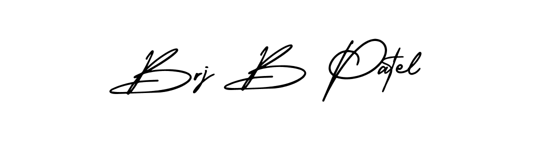 Also You can easily find your signature by using the search form. We will create Brj B Patel name handwritten signature images for you free of cost using AmerikaSignatureDemo-Regular sign style. Brj B Patel signature style 3 images and pictures png