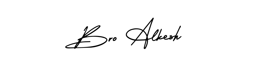 Use a signature maker to create a handwritten signature online. With this signature software, you can design (AmerikaSignatureDemo-Regular) your own signature for name Bro Alkesh. Bro Alkesh signature style 3 images and pictures png
