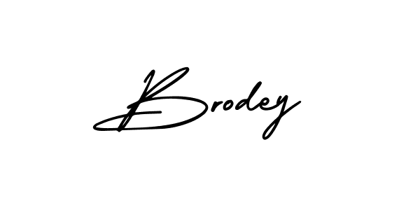 Make a beautiful signature design for name Brodey. With this signature (AmerikaSignatureDemo-Regular) style, you can create a handwritten signature for free. Brodey signature style 3 images and pictures png