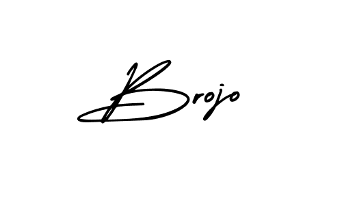 How to make Brojo name signature. Use AmerikaSignatureDemo-Regular style for creating short signs online. This is the latest handwritten sign. Brojo signature style 3 images and pictures png
