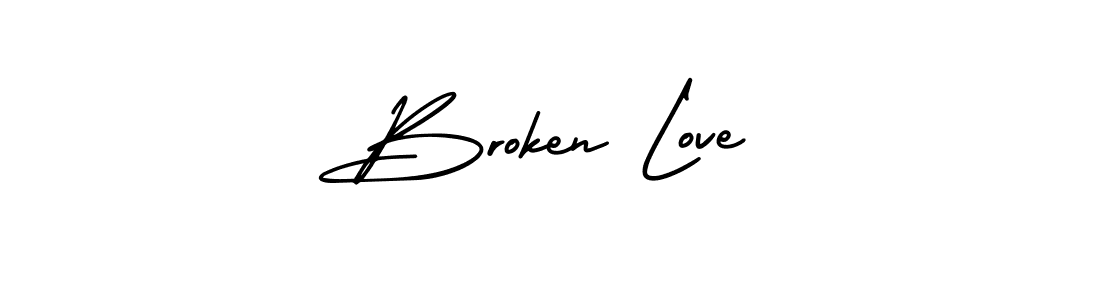 Also we have Broken Love name is the best signature style. Create professional handwritten signature collection using AmerikaSignatureDemo-Regular autograph style. Broken Love signature style 3 images and pictures png