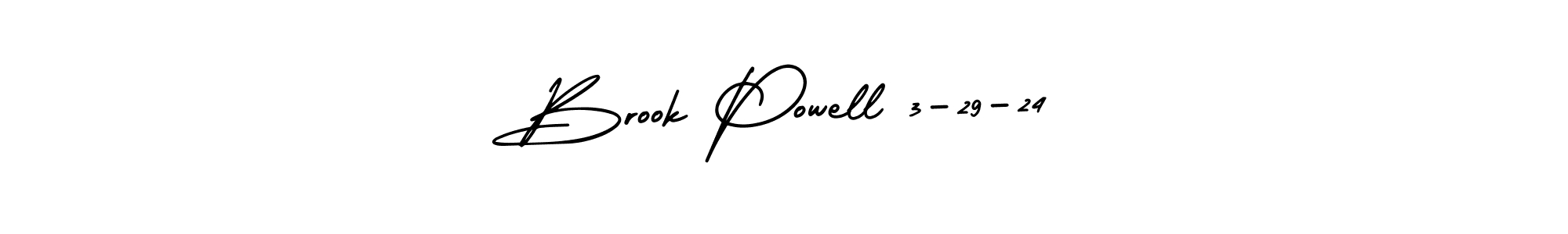 Design your own signature with our free online signature maker. With this signature software, you can create a handwritten (AmerikaSignatureDemo-Regular) signature for name Brook Powell 3-29-24. Brook Powell 3-29-24 signature style 3 images and pictures png