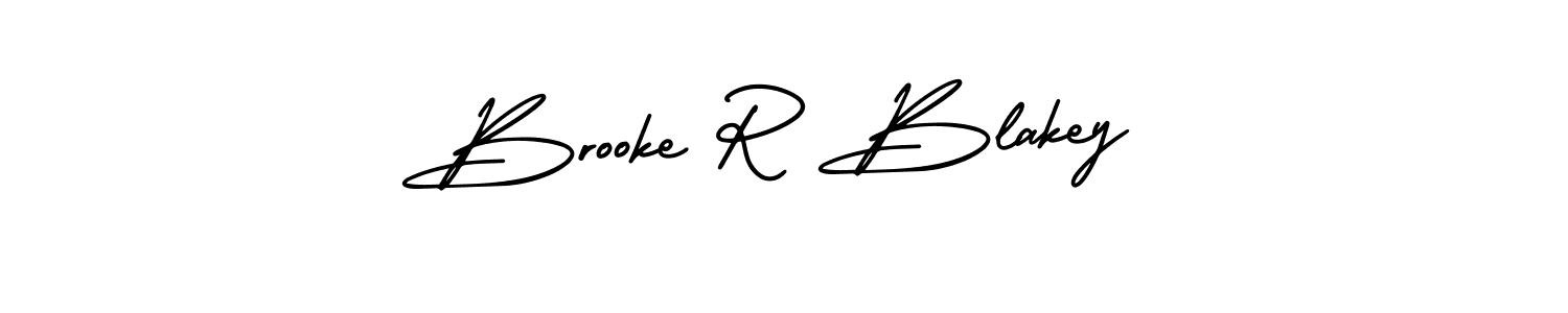 This is the best signature style for the Brooke R Blakey name. Also you like these signature font (AmerikaSignatureDemo-Regular). Mix name signature. Brooke R Blakey signature style 3 images and pictures png