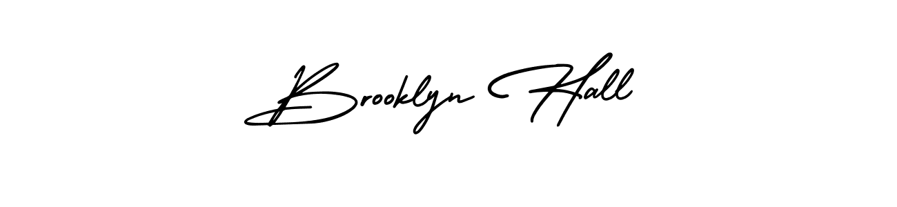 Make a beautiful signature design for name Brooklyn Hall. With this signature (AmerikaSignatureDemo-Regular) style, you can create a handwritten signature for free. Brooklyn Hall signature style 3 images and pictures png