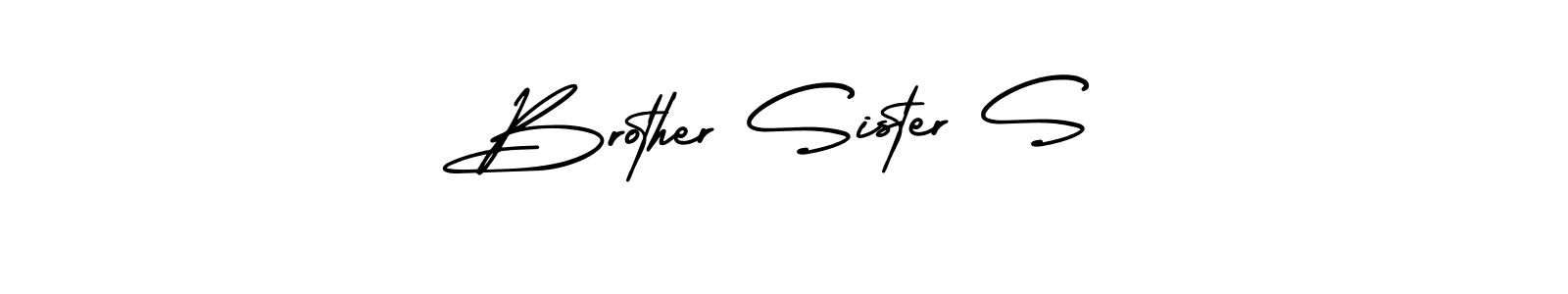 Use a signature maker to create a handwritten signature online. With this signature software, you can design (AmerikaSignatureDemo-Regular) your own signature for name Brother Sister S. Brother Sister S signature style 3 images and pictures png