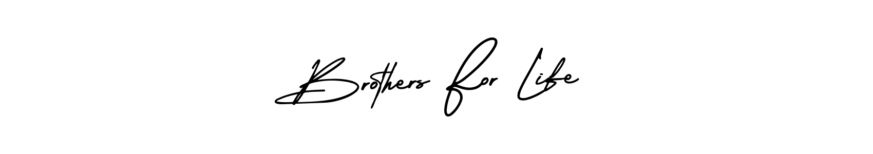 This is the best signature style for the Brothers For Life name. Also you like these signature font (AmerikaSignatureDemo-Regular). Mix name signature. Brothers For Life signature style 3 images and pictures png