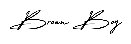 A sleek calligraphic signature for name Brown Boy utilizing AmerikaSignatureDemo-Regular styling. Great for adding personal signatures to photos and art. Brown Boy signature style 3 images and pictures png