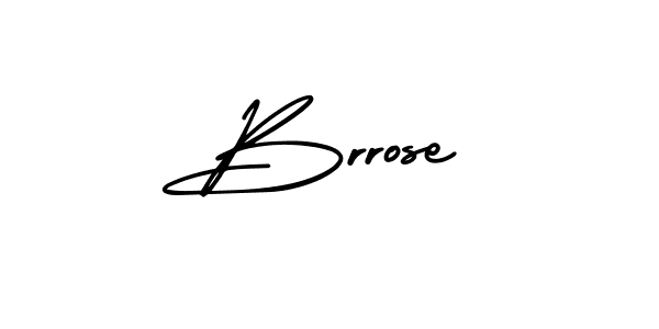 Brrose stylish signature style. Best Handwritten Sign (AmerikaSignatureDemo-Regular) for my name. Handwritten Signature Collection Ideas for my name Brrose. Brrose signature style 3 images and pictures png