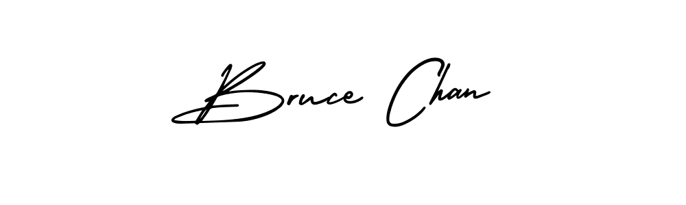 You should practise on your own different ways (AmerikaSignatureDemo-Regular) to write your name (Bruce Chan) in signature. don't let someone else do it for you. Bruce Chan signature style 3 images and pictures png