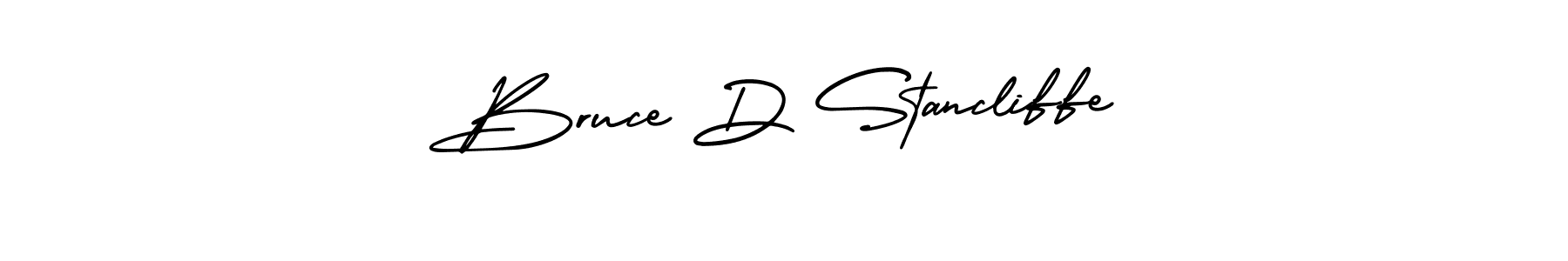 It looks lik you need a new signature style for name Bruce D Stancliffe. Design unique handwritten (AmerikaSignatureDemo-Regular) signature with our free signature maker in just a few clicks. Bruce D Stancliffe signature style 3 images and pictures png