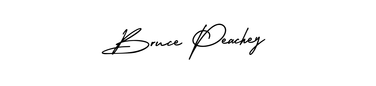The best way (AmerikaSignatureDemo-Regular) to make a short signature is to pick only two or three words in your name. The name Bruce Peachey include a total of six letters. For converting this name. Bruce Peachey signature style 3 images and pictures png