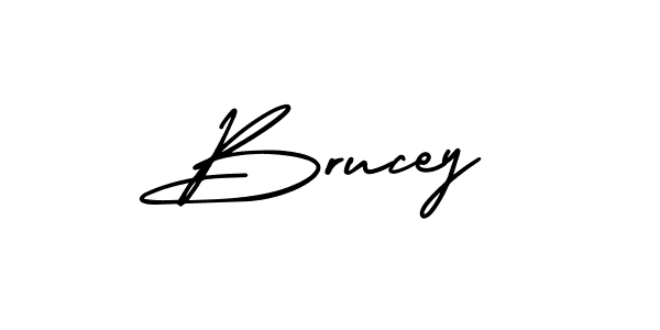 How to make Brucey name signature. Use AmerikaSignatureDemo-Regular style for creating short signs online. This is the latest handwritten sign. Brucey signature style 3 images and pictures png