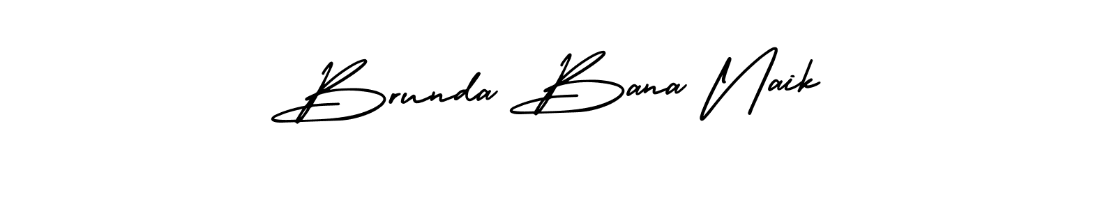 Make a beautiful signature design for name Brunda Bana Naik. With this signature (AmerikaSignatureDemo-Regular) style, you can create a handwritten signature for free. Brunda Bana Naik signature style 3 images and pictures png